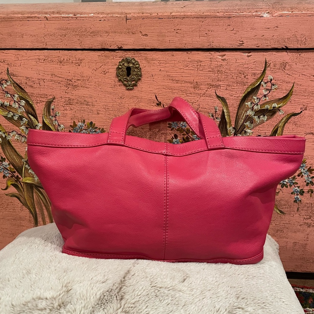 See By Chloé Hot Pink Leather Tote Shoulder Bag - Picture 3 of 13